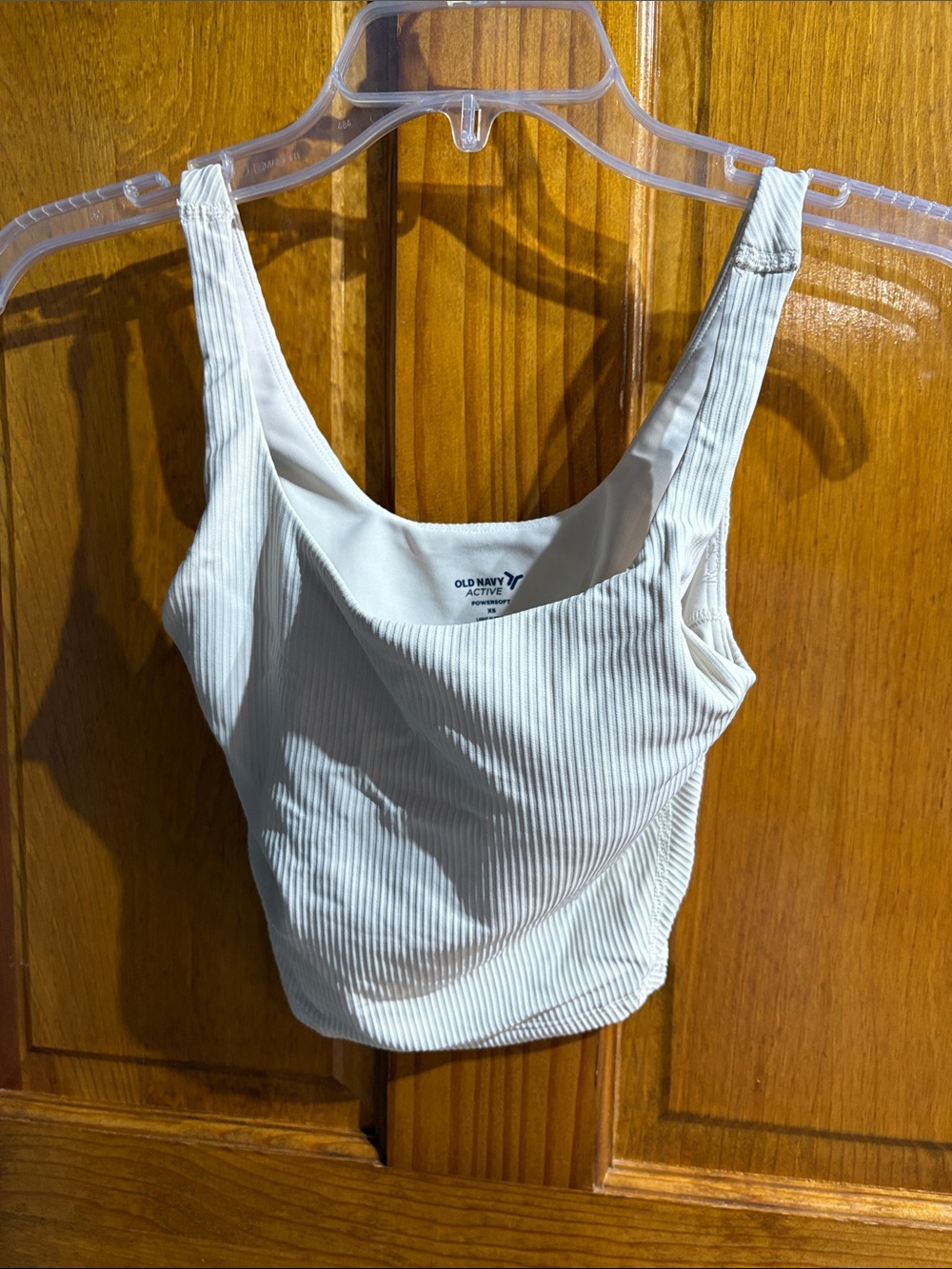 Old Navy Cream Ribbed Tank Crop Top